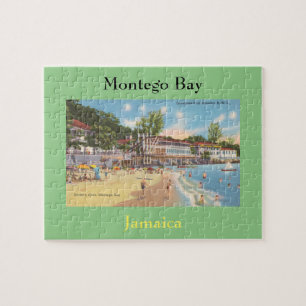 Montego Bay, Jamaika Vintages Foto - Doctor's Cave Puzzle