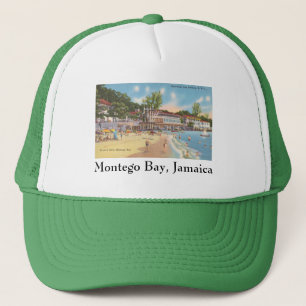 Montego Bay, Jamaika Vintages Foto - Doctor's Cave Truckerkappe
