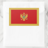 montenegrinische Flagge, Flagge Montenegros Rechteckiger Aufkleber (Tasche)