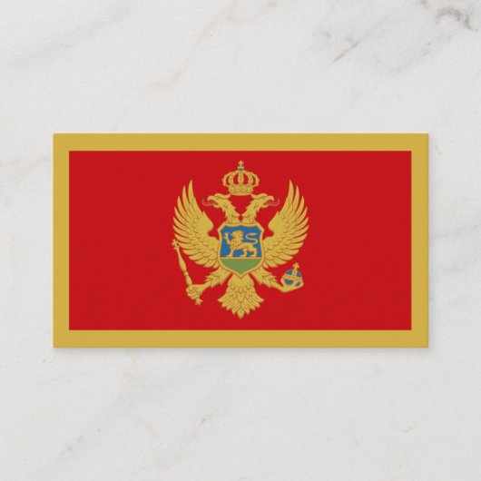 montenegrinische Flagge & Wappen, Montenegro Visitenkarte (Vorderseite)