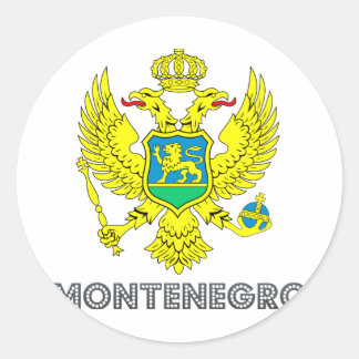 Montenegrinisches Emblem Runder Aufkleber