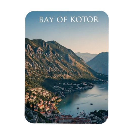 Montenegro Bay of Kotor Travel Magnet (Vertikal)