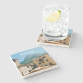 Montenegro Cityscape  Steinuntersetzer (Seitenansicht)