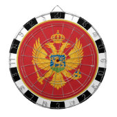 Montenegro Dartboard, Spielbrett, Montenegro Flag Dartscheibe (vorne)