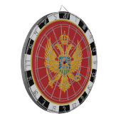 Montenegro Dartboard, Spielbrett, Montenegro Flag Dartscheibe (Vorderseite Links)