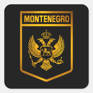 Montenegro Emblem Quadratischer Aufkleber