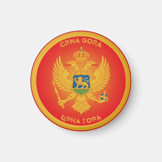 Montenegro-Erbe-Emblem Magnet (Vorne)