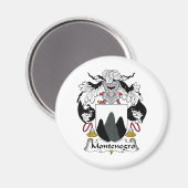 Montenegro Familienwappen Magnet (Vorderseite/Rückseite)