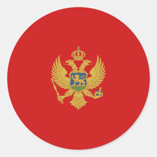 Montenegro Fisheye Flag-Aufkleber Runder Aufkleber (Vorderseite)
