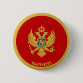 Montenegro Flag Charming Patriotic Button (Vorderseite)