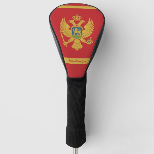 Montenegro Flag & Golf Montenegro Sportschutz Headcover (Vorderseite)