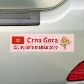 Montenegro Flag + Karte Autoaufkleber (Auf Auto)