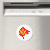 Montenegro Flag Karte in voller Größe Magnet (In Situ (Geschirrspüler))