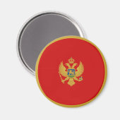 Montenegro Flag Magnet (Vorderseite/Rückseite)