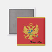 Montenegro flag & Meditarean holiday/Fans-Sport Magnet (Vorderseite/Rückseite)