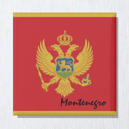 Montenegro flag & Meditarean holiday/Fans-Sport Magnet