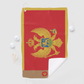 Montenegro Flag & Montenegro Golf mit Monogramm Golfhandtuch (Insitu)