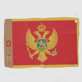 Montenegro Flag & Montenegro Golf mit Monogramm Golfhandtuch (Horizontal)