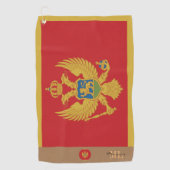 Montenegro Flag & Montenegro Golf mit Monogramm Golfhandtuch (Vorderseite)