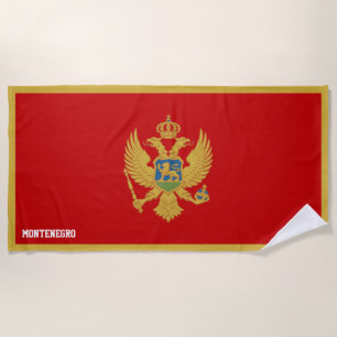 Montenegro Flag Splendid Patriotic Strandtuch