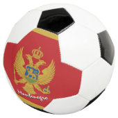 Montenegro Flag / Sport Fußball (Dreiviertel)