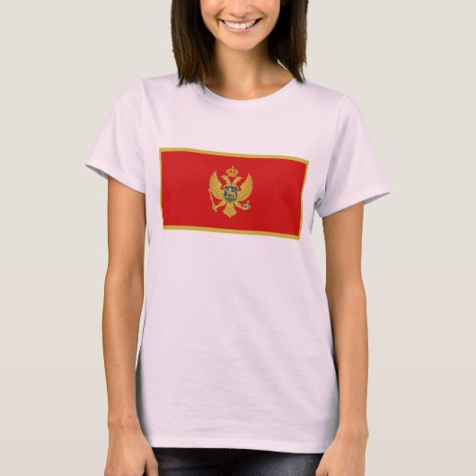 Montenegro Flag x Karte T - Shirt (Vorderseite)