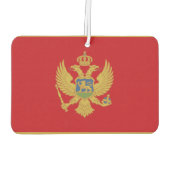 Montenegro-Flagge Autolufterfrischer (Rückseite)