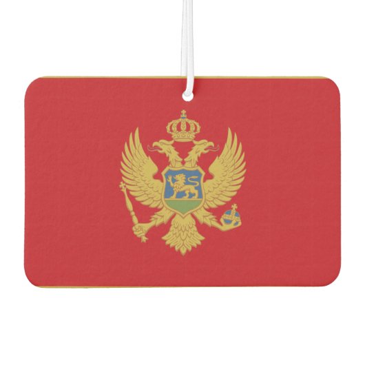Montenegro-Flagge Autolufterfrischer (Vorderseite)