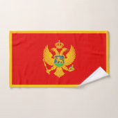 Montenegro-Flagge Badhandtuch Set (Handtuch)