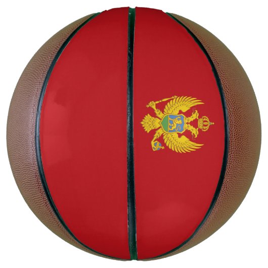 Montenegro-Flagge Basketball (Vertikal)