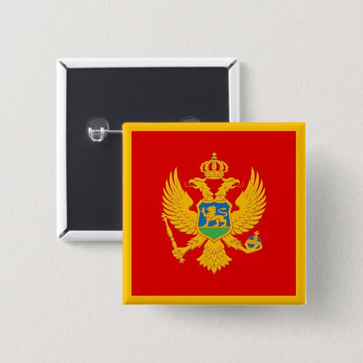 Montenegro-Flagge Button (Vorne & Hinten)