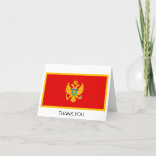 Montenegro-Flagge Dankeskarte
