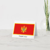 Montenegro-Flagge Dankeskarte (Vorderseite)
