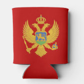 Montenegro-Flagge Dosenkühler (Rückseite)
