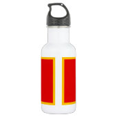 Montenegro-Flagge Edelstahlflasche (Rückseite)