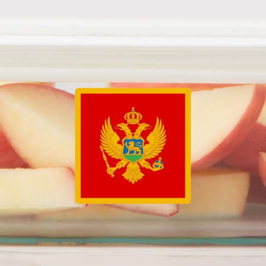 Montenegro-Flagge Etiketten (Befestigt)
