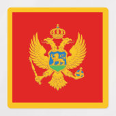 Montenegro-Flagge Etiketten (Design 2)