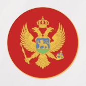 Montenegro-Flagge Etiketten (Design 1)