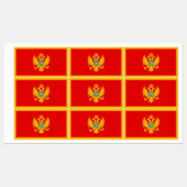 Montenegro-Flagge Etiketten (Blatt)