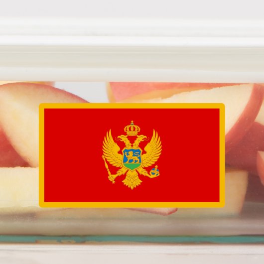 Montenegro-Flagge Etiketten (Befestigt)