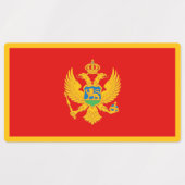 Montenegro-Flagge Etiketten (Design 2)