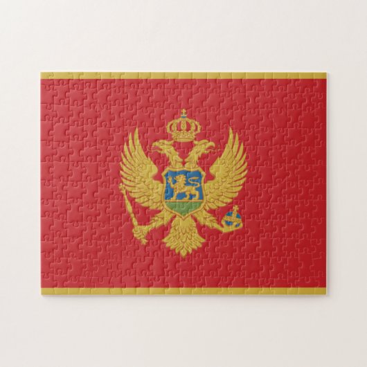 Montenegro - Flagge /Europa Puzzle (Horizontal)