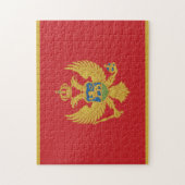 Montenegro - Flagge /Europa Puzzle (Vertikal)