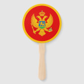 Montenegro-Flagge Fächer (Rückseite)