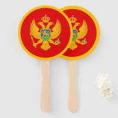Montenegro-Flagge Fächer (Vorne und Hinten)