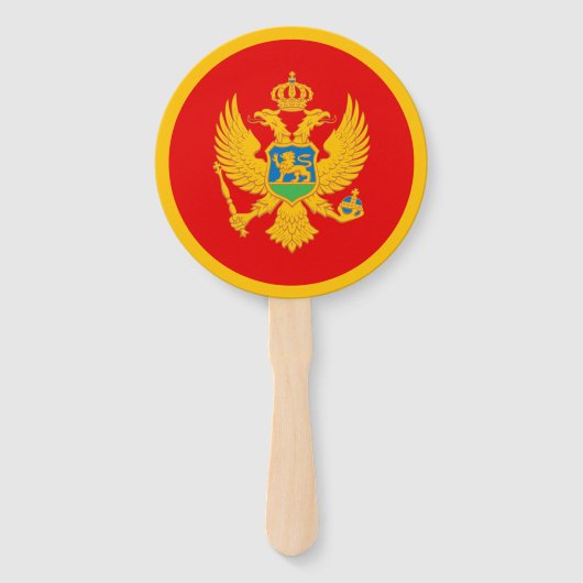 Montenegro-Flagge Fächer (Vorderseite)