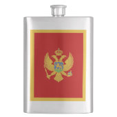 Montenegro-Flagge Flachmann (Vorderseite)