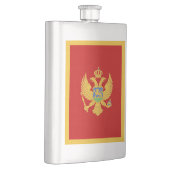 Montenegro-Flagge Flachmann (Rechts)