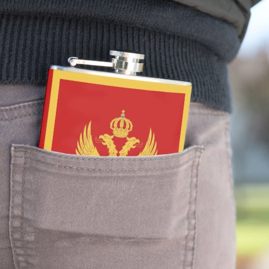 Montenegro-Flagge Flachmann (Beispiel)