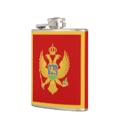 Montenegro-Flagge Flachmann (Links)